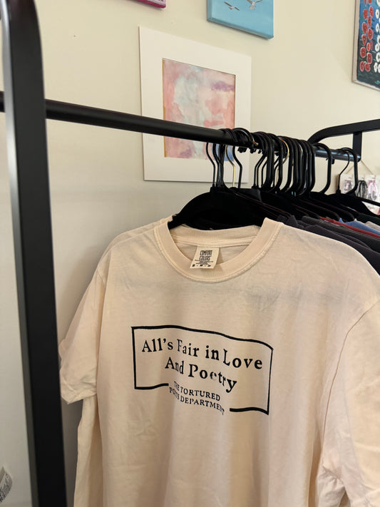 All’s fair in love and poetry graphic tee