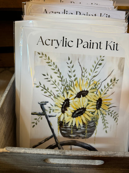 Sunflower Bike Acrylic Paint Kit