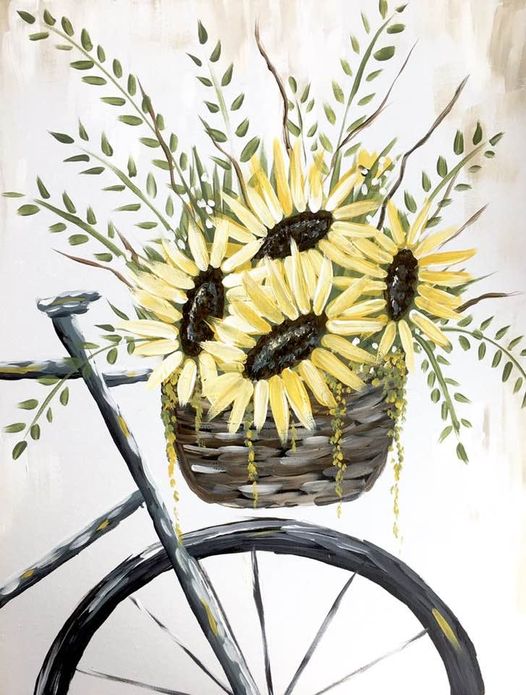 Sunflower Bike Acrylic Paint Kit