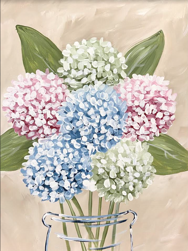 Hydrangeas Acrylic Paint Kit