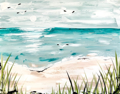 Beach Scene Acrylic Paint Kit