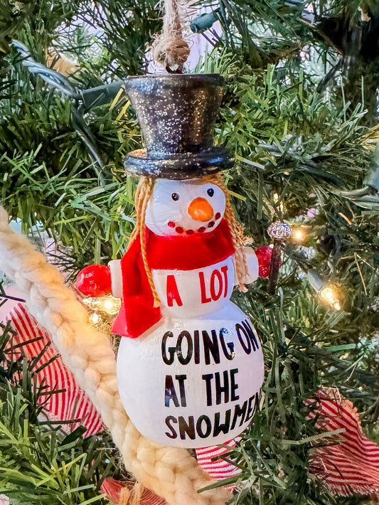 A lot going on at the snowment ornament