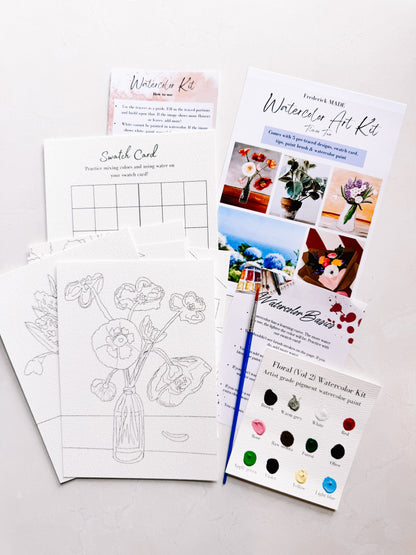 Flowers Mini Watercolor Kit