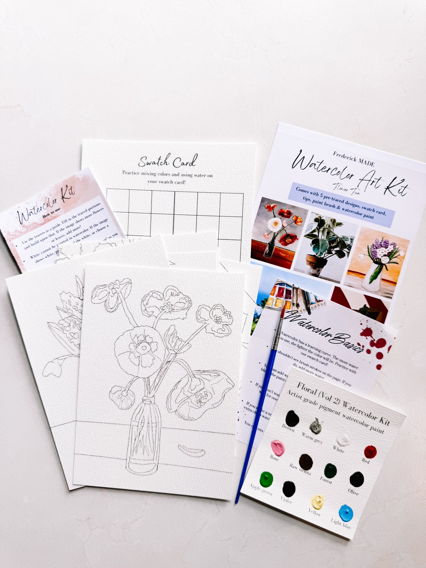 Flowers Mini Watercolor Kit
