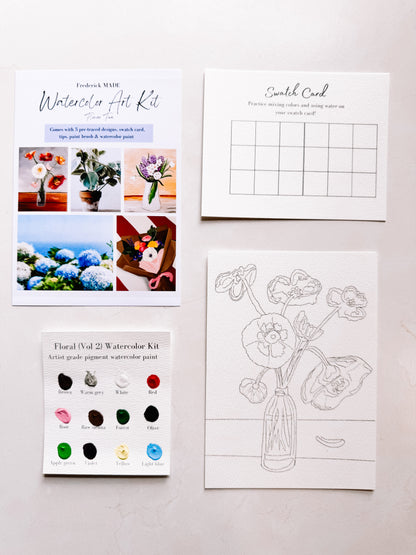 Flowers Mini Watercolor Kit