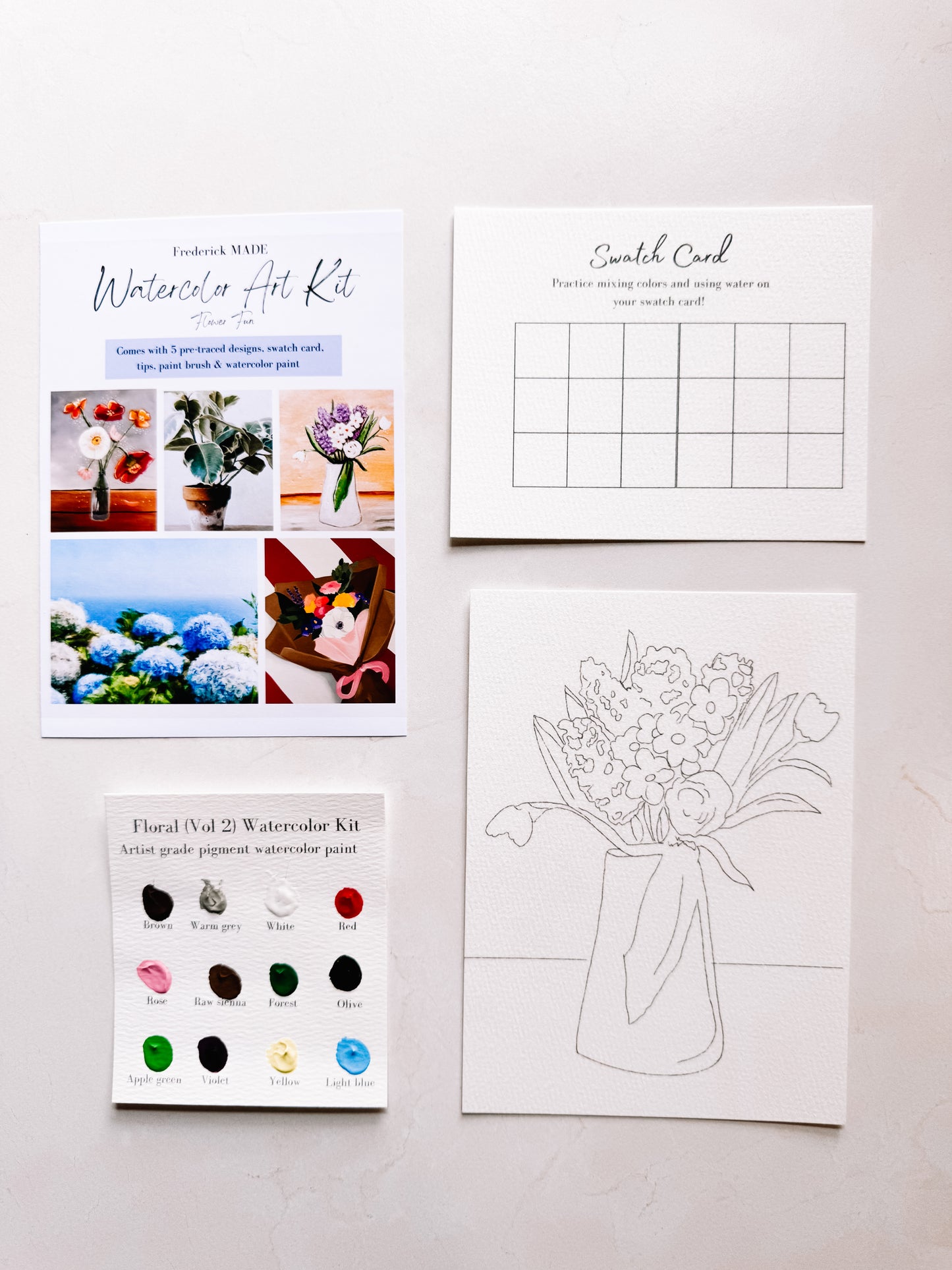 Flowers Mini Watercolor Kit
