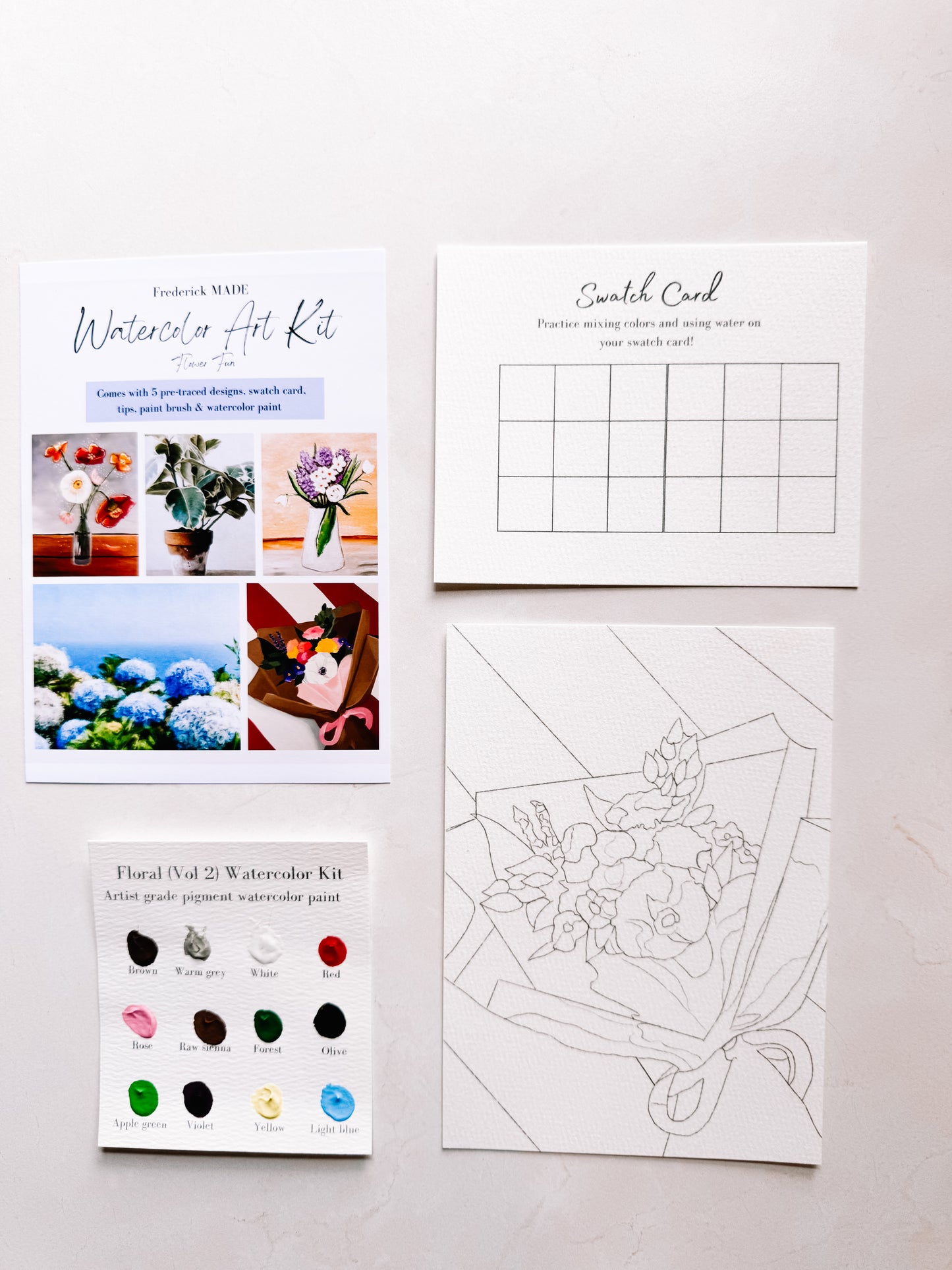 Flowers Mini Watercolor Kit