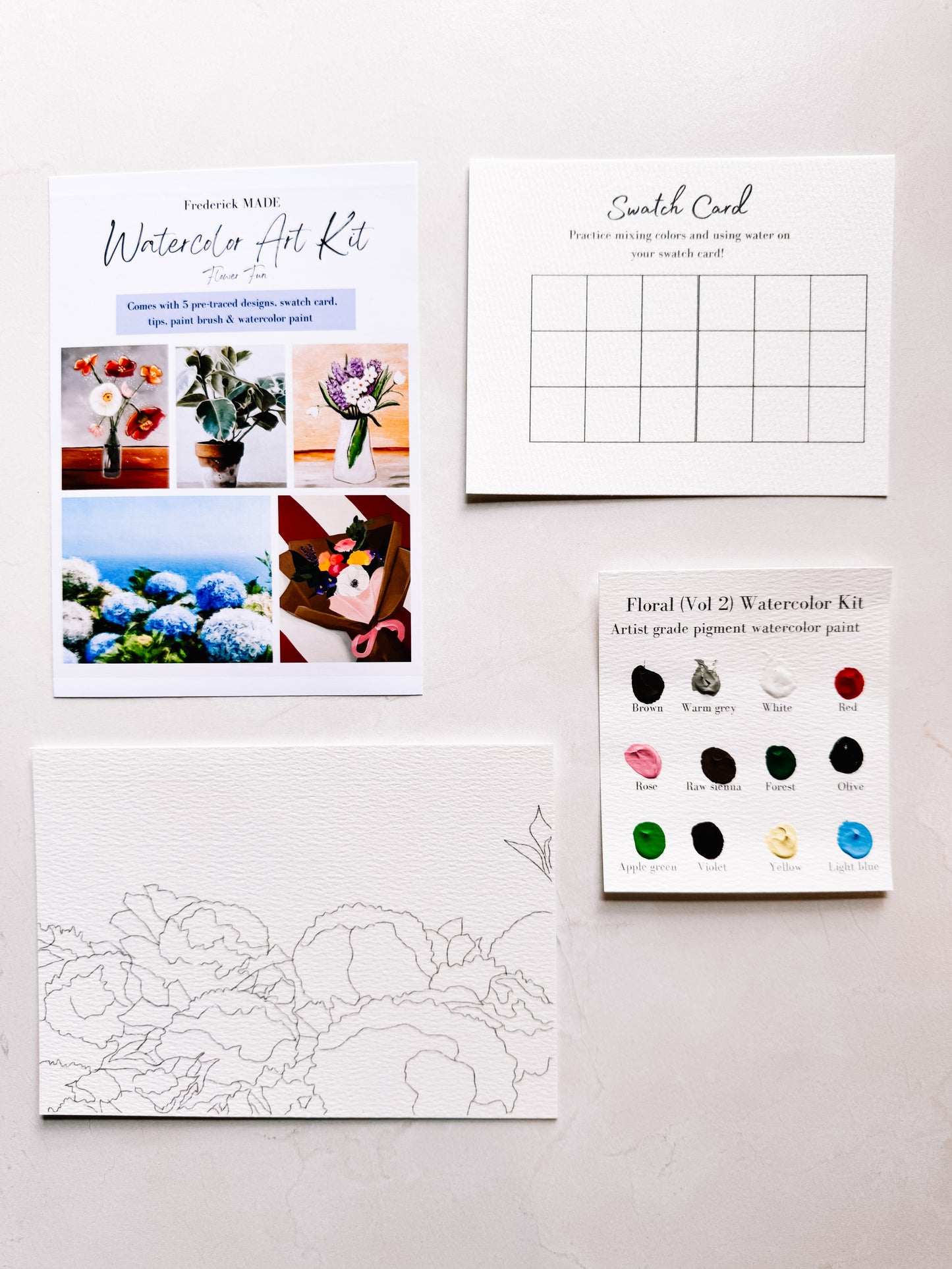 Flowers Mini Watercolor Kit