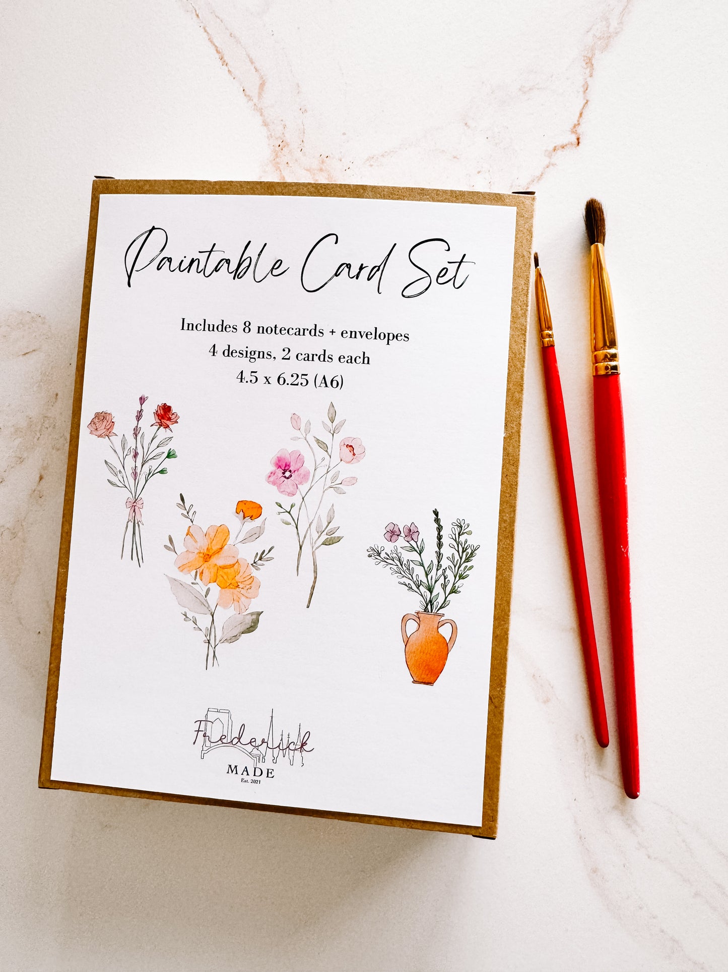 Bouquets Paintable Notecards