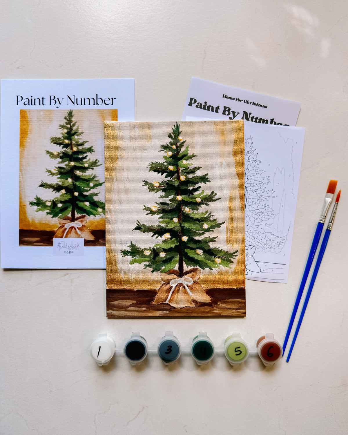 Christmas Tree Mini Paint By Number Kit