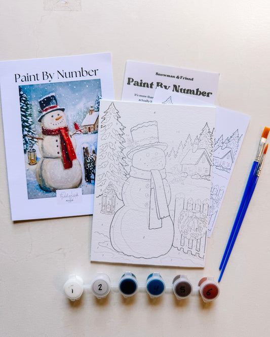 Snowman Mini Paint By Number Kit