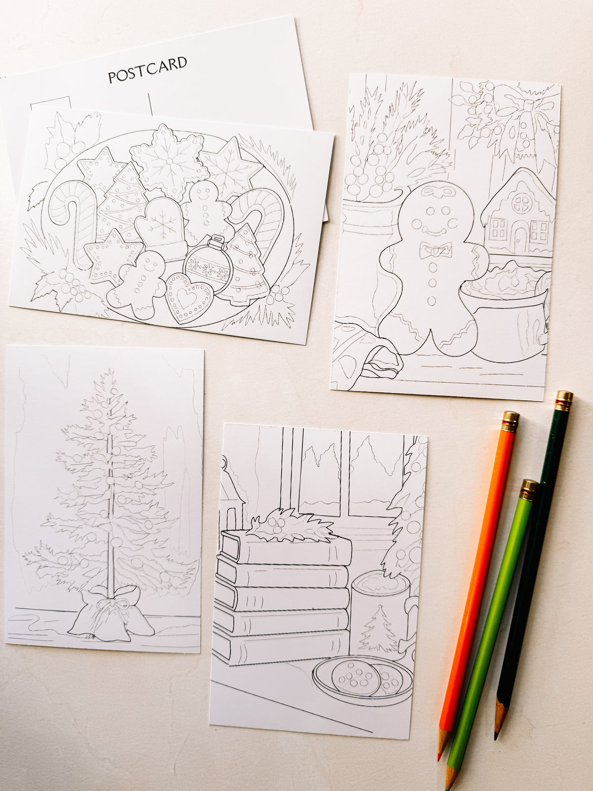 Individual Coloring Postcards