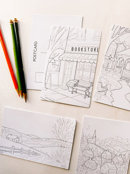 Individual Coloring Postcards