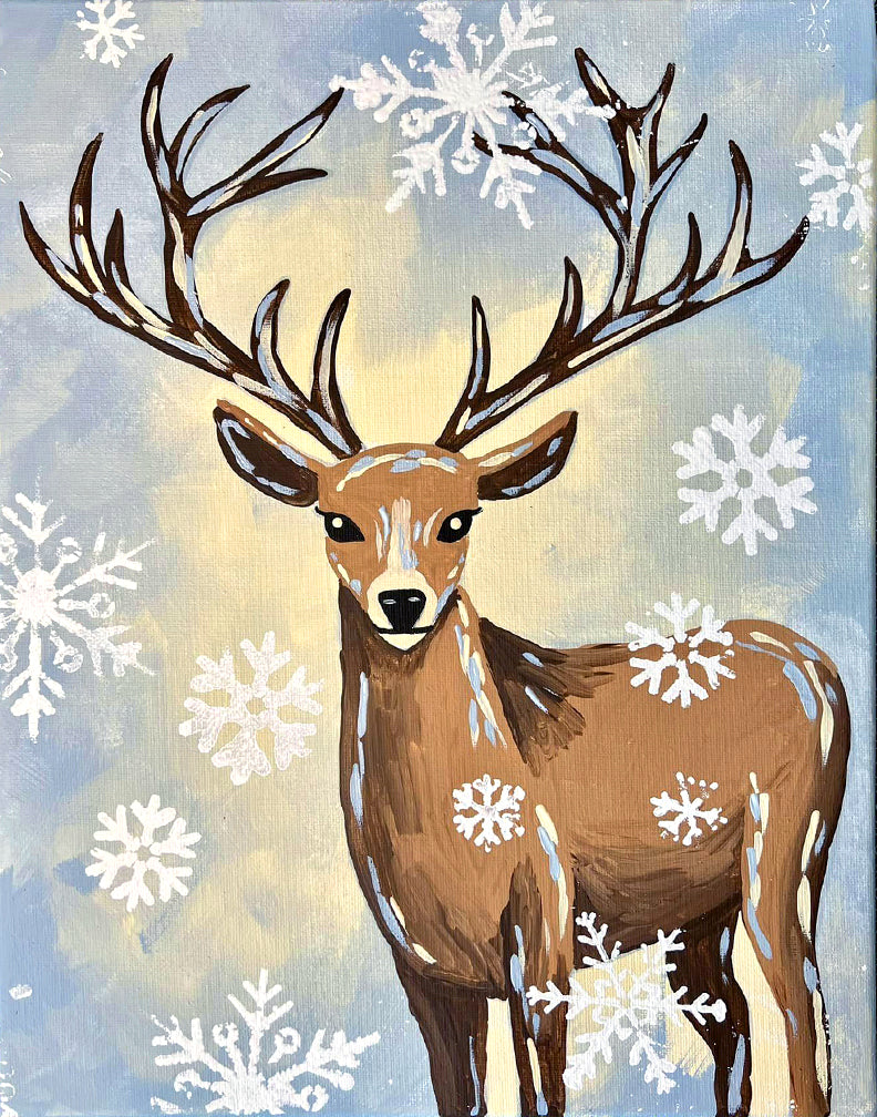 Snowy Reindeer Acrylic Paint Kit