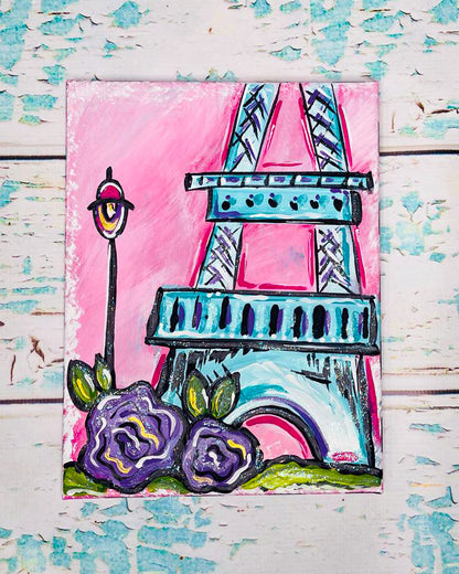 Pink Paris Mini Paint By Number