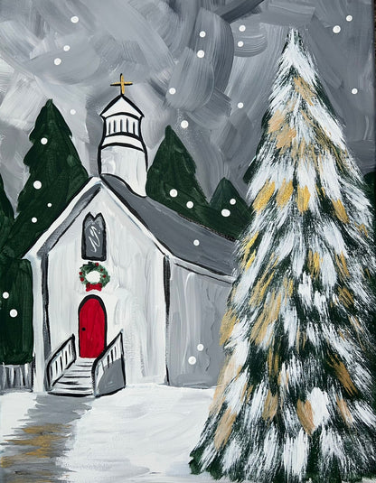 Winter Church Acrylic Paint Kit