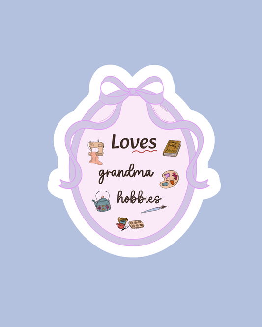 Loves Grandma Hobbies Sticker