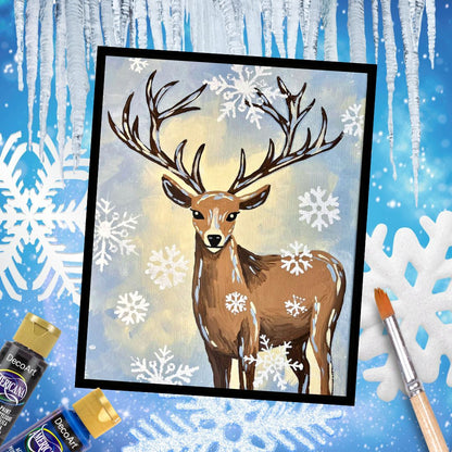 Snowy Reindeer Acrylic Paint Kit