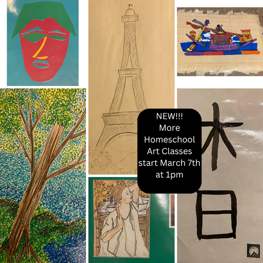 Homeschool Art Classes - 2024 March / April / May