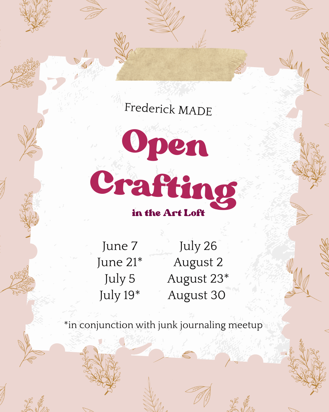 Open Crafting in the Art Loft