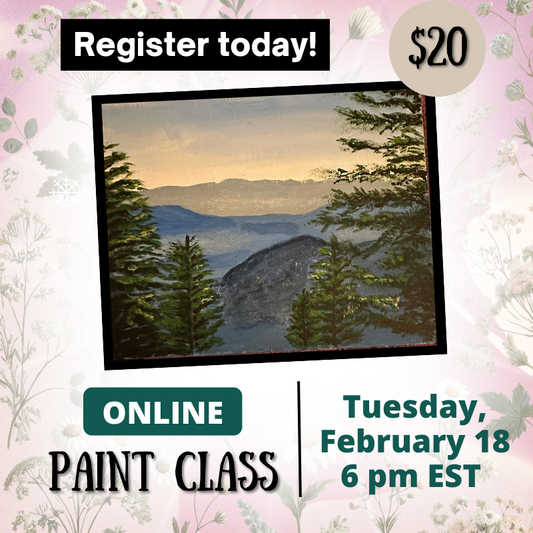 Online Acrylic Paint Class - February 18