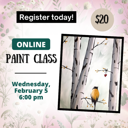 Online Acrylic Paint Class - February 5