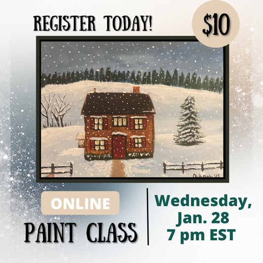 Online Acrylic Paint Class - January 28