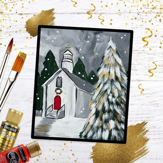 Winter Church Acrylic Paint Kit