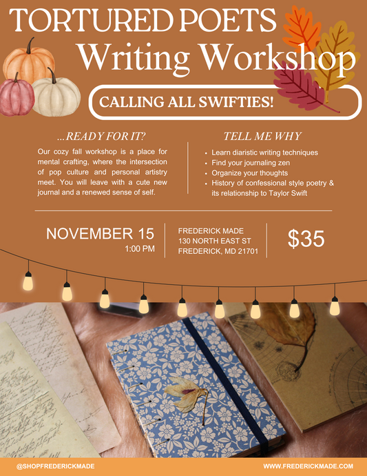 Tortured Poet Writing Workshop - November 15