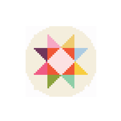Quilt Star Mini Needlepoint Canvas