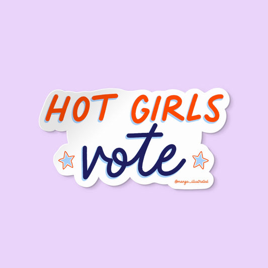 Hot girls vote sticker