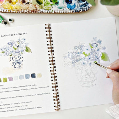 bouquets watercolor workbook