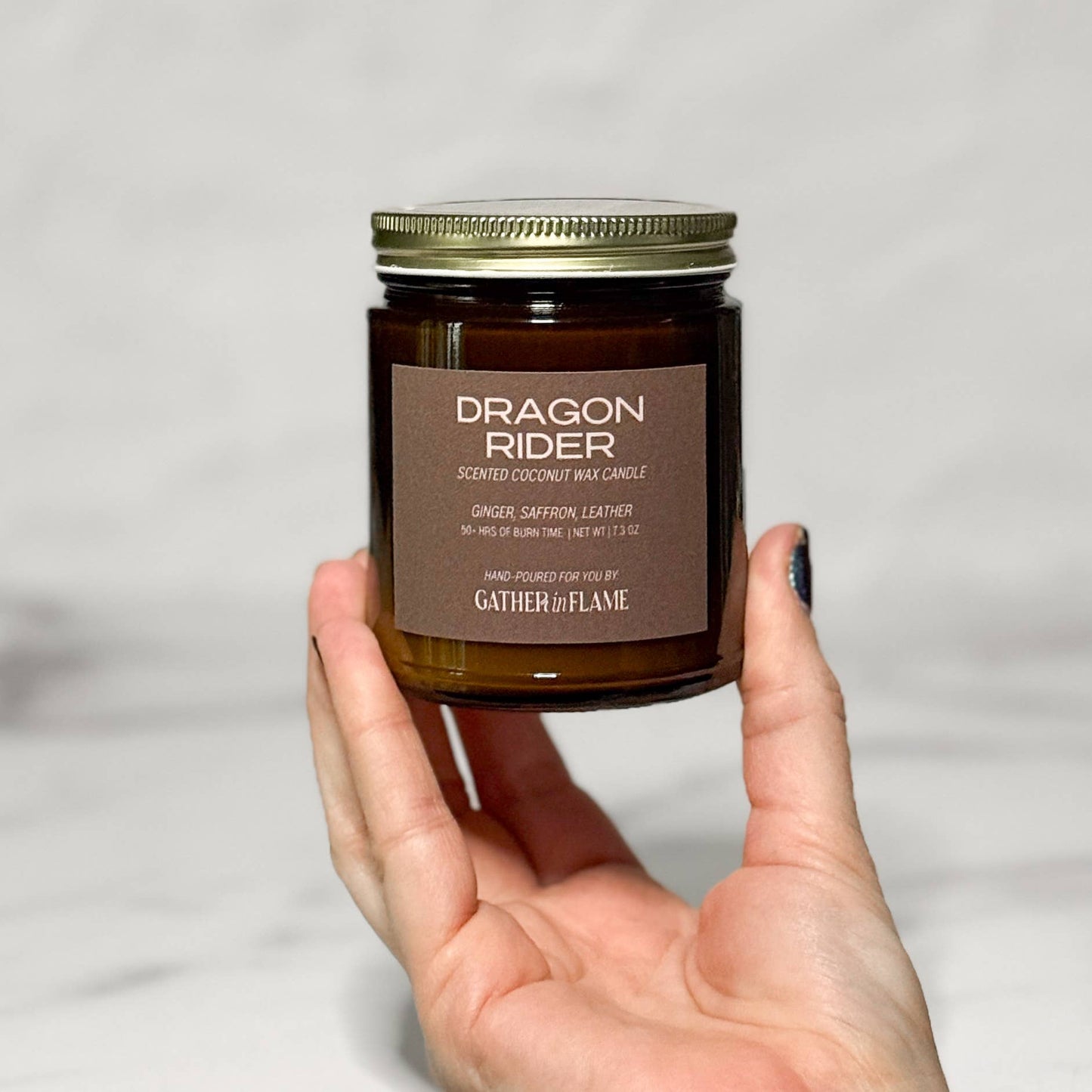 Dragon Rider Romantasy Candle – Saffron & Smoky Amber