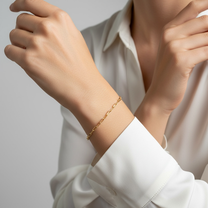 Gold Filled Paperclip Bracelet