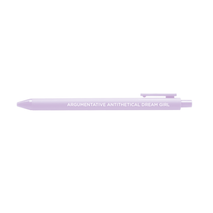 Argumentative Antithetical Dream Girl gel pen
