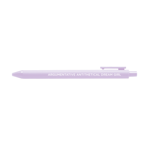 Argumentative Antithetical Dream Girl gel pen