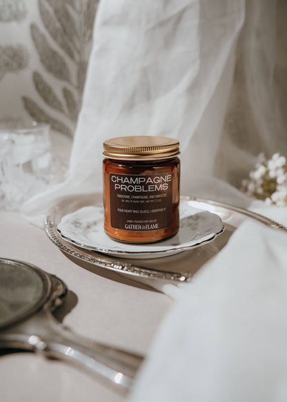 Champagne Problems Wood Wick Candle