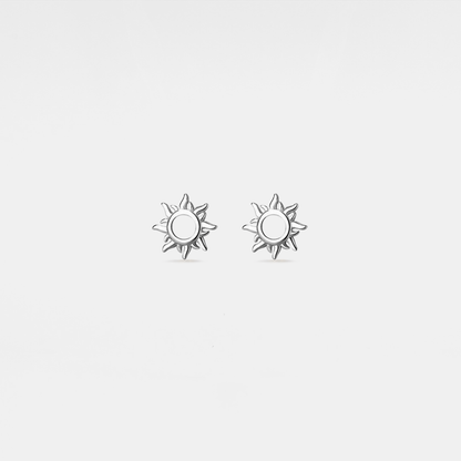 Dainty Cute Mini Sun Stud Earrings in 925 Sterling Silver