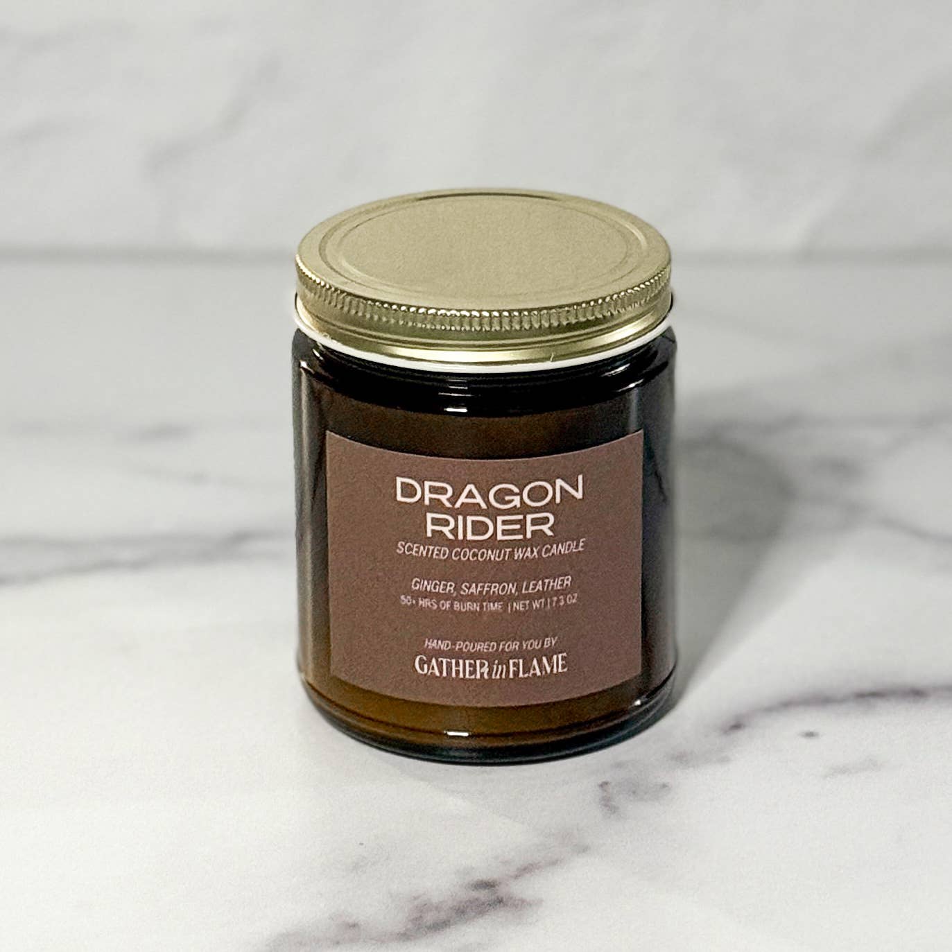 Dragon Rider Romantasy Candle – Saffron & Smoky Amber