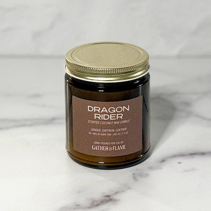 Dragon Rider Romantasy Candle – Saffron & Smoky Amber