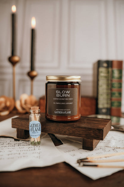 Slow Burn Wood Wick Candle – Fig, Vetiver & Soft Woods