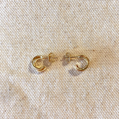 Gold Filled Mini Twist Hoops
