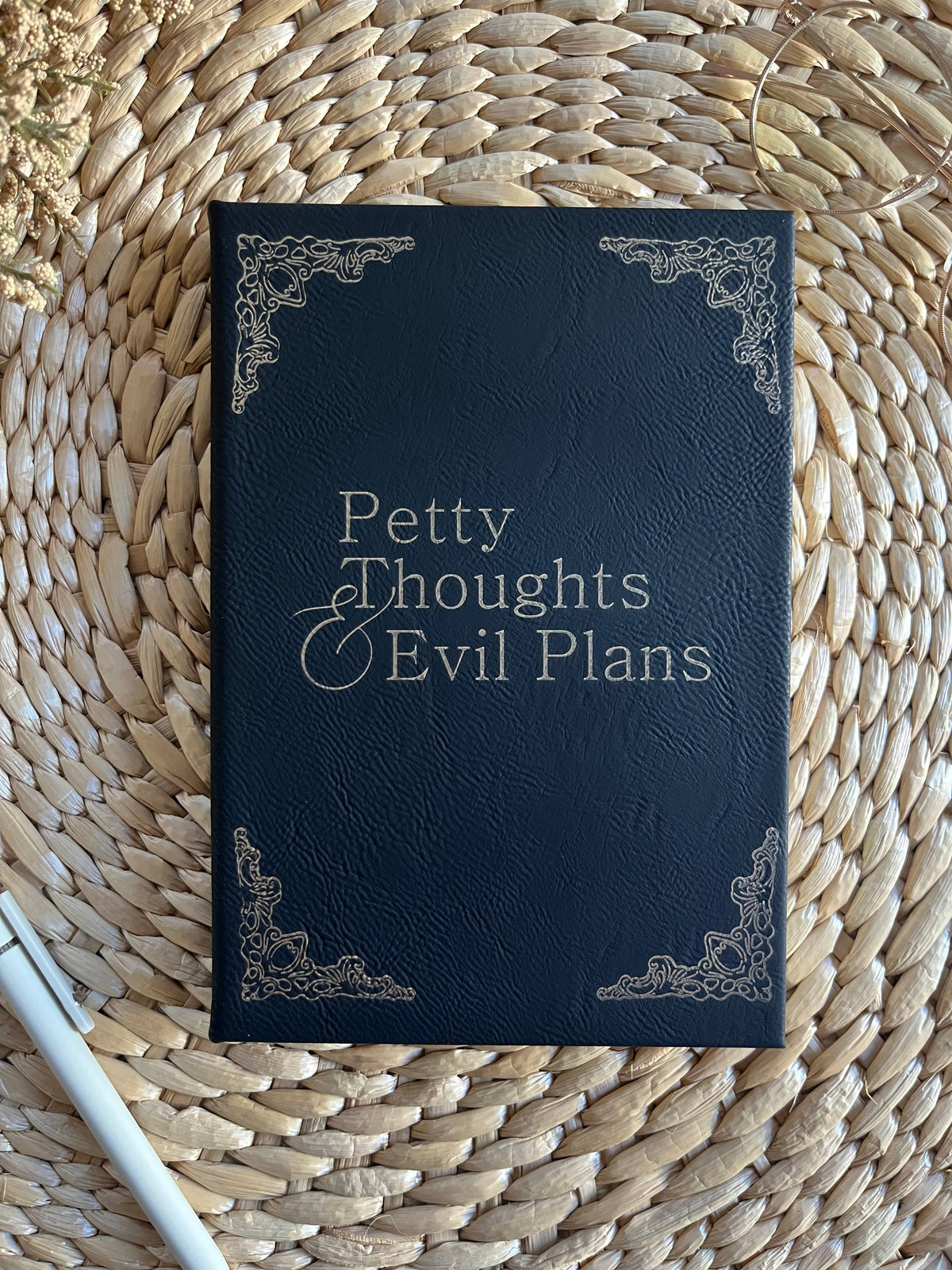 Petty Thoughts and Evil Plans Leatherette Journal