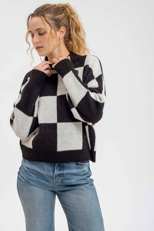 CURATED | Checkerboard Sweater