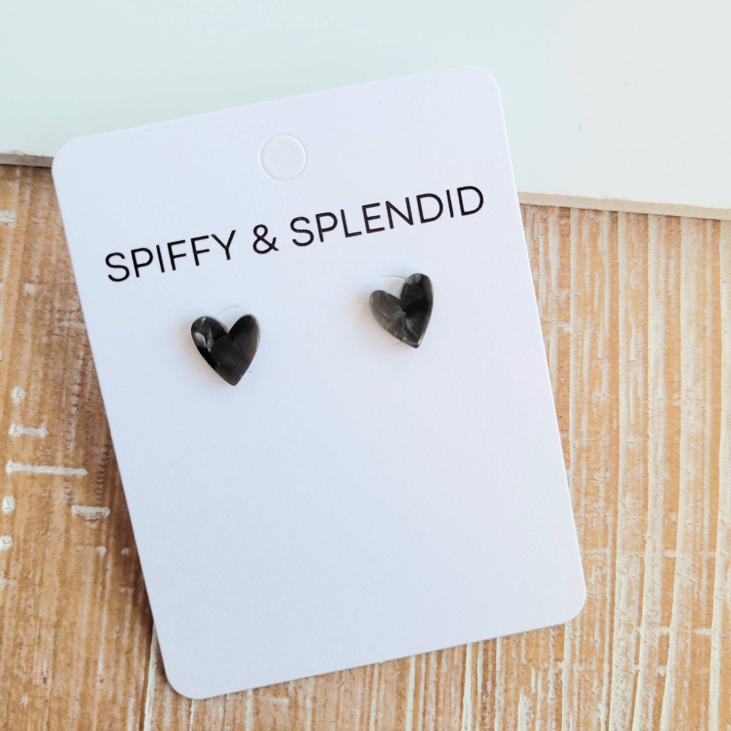 Hand Drawn Heart Studs