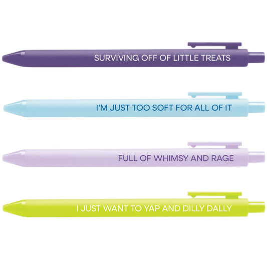Whimsy & Rage Pen Set | Funny Gift for Her
