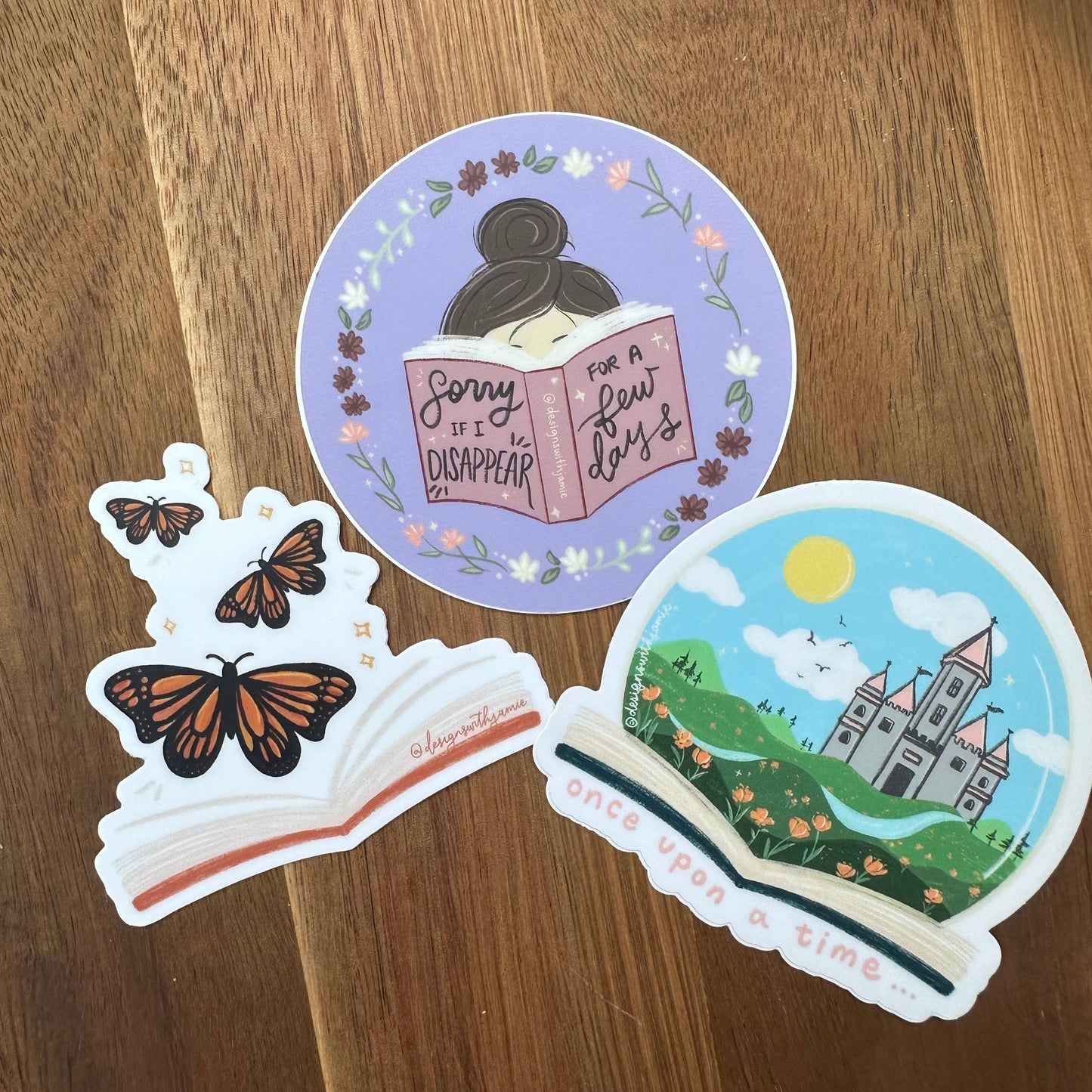 Book Butterfly Sticker for Readers
