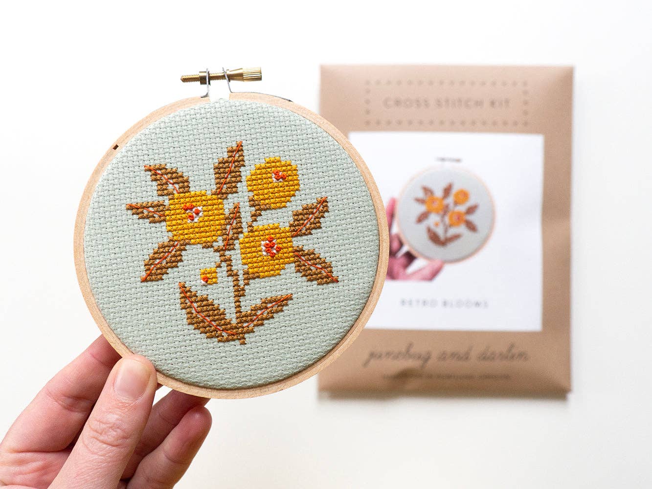 Retro Blooms Cross Stitch Kit