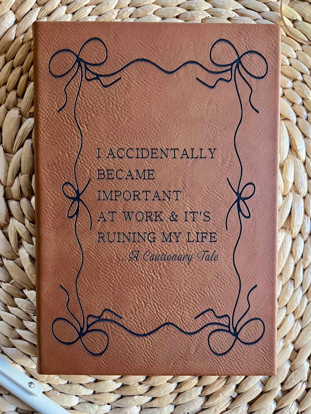Important at Work Leatherette Journal