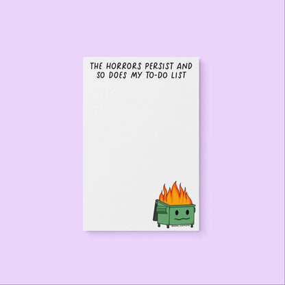 Horrors Persist Notepad